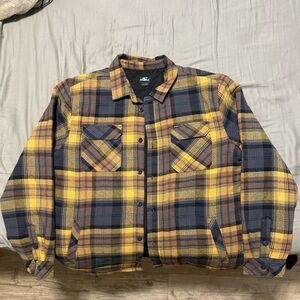 Yellow and blue plaid button O’Neill jacket
Never worn w/ tag
Size XL
$115 MSRP
